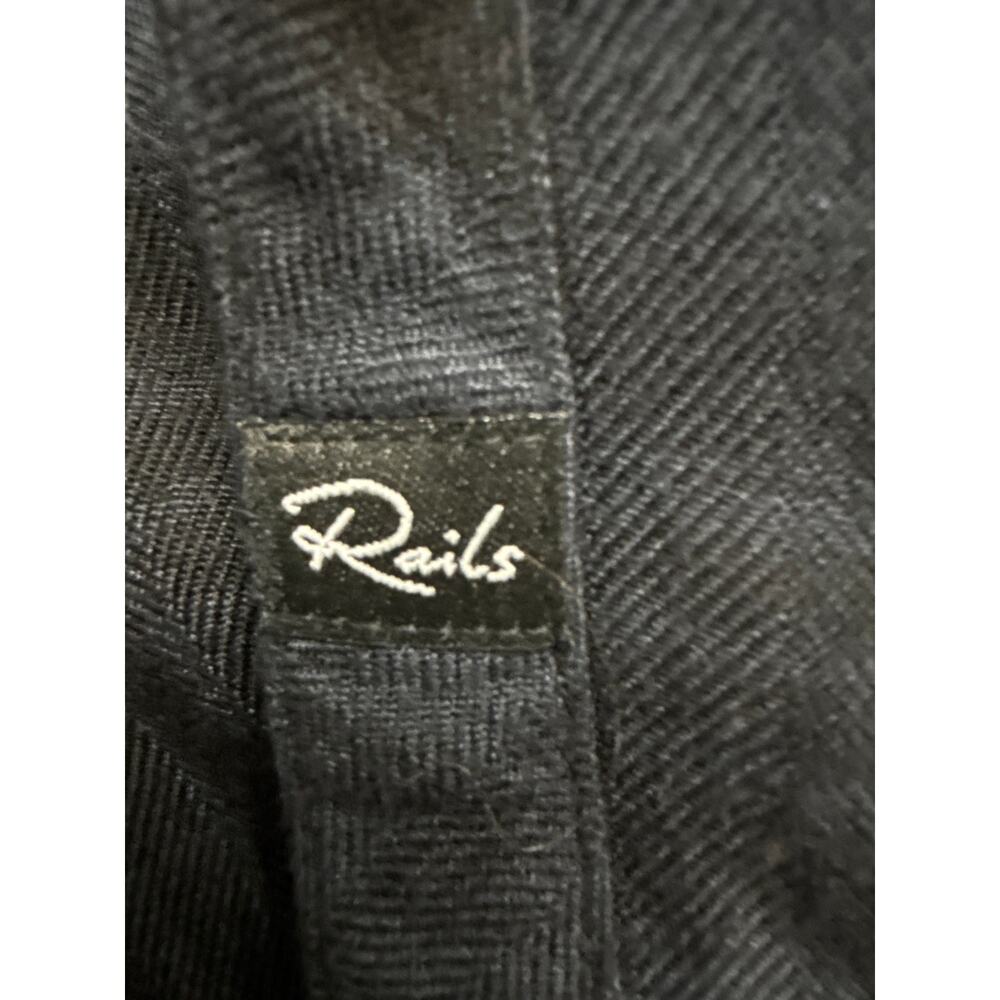 Rails Hunter Plaid Flannel Long Sleeve Shirt Women’s Size Small Black/Gray - Picture 9 of 11